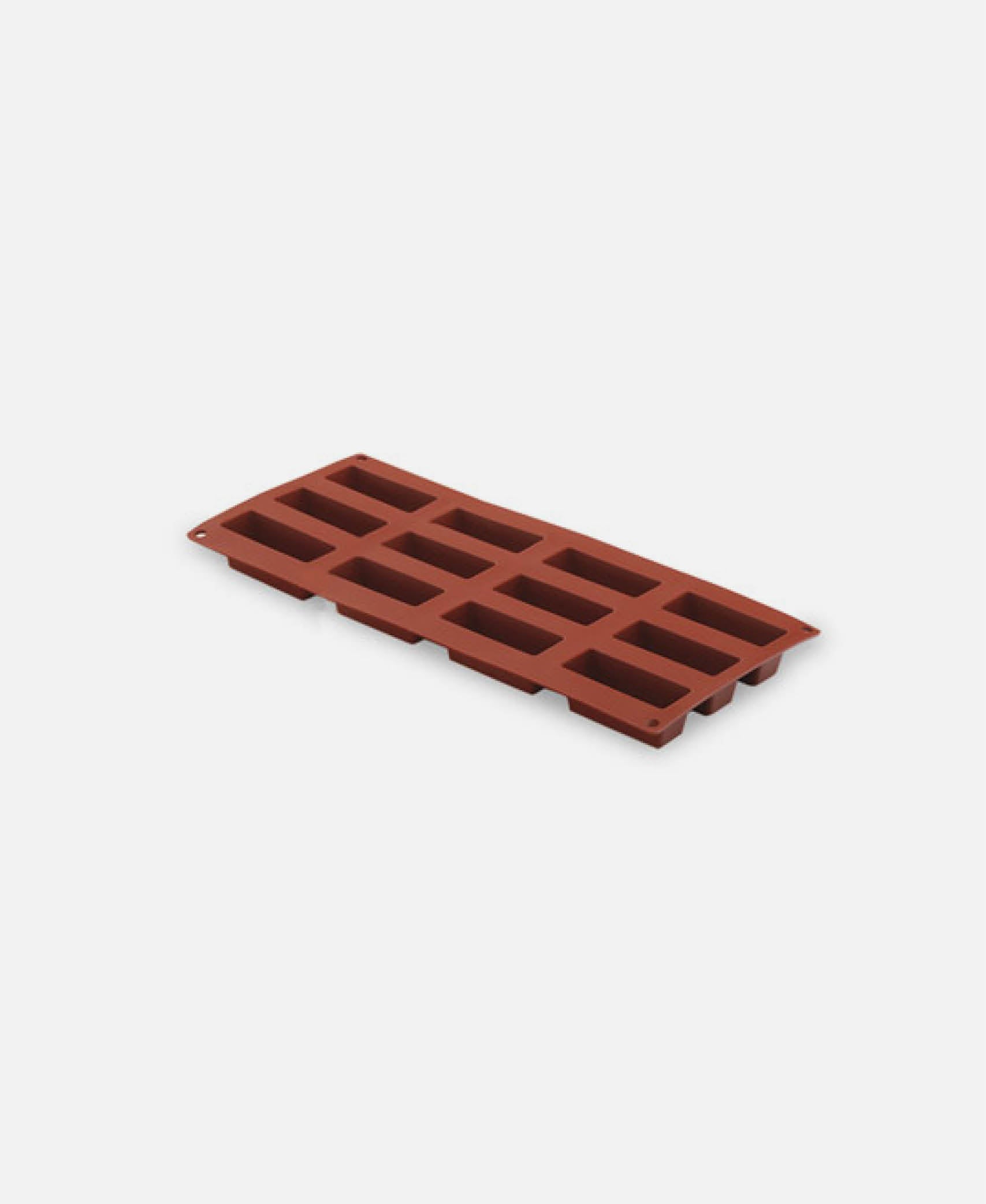Molde Pasteles 12 Cavidades - Marrón 4,9 x 2,6 cm