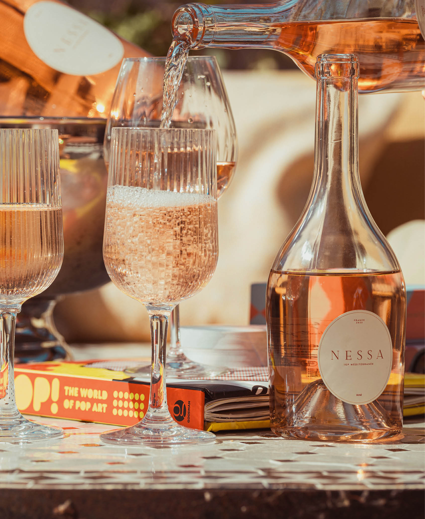 Copa Vino Stripe - Transparente